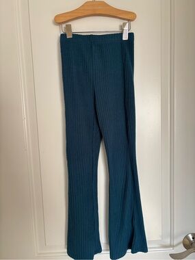 Old Navy Ribbed Flare Leggings - Teal Blue